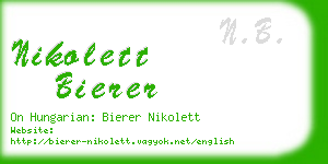 nikolett bierer business card
